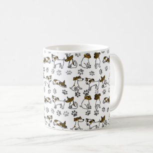 Jack Russell Terrier Cartoon-Becher Kaffeetasse