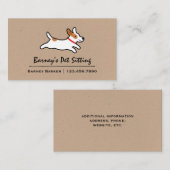 Jack Russell Terrier Cartoon Dog | Heimtier Visitenkarte (Vorne/Hinten)