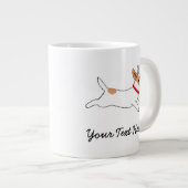 Jack Russell Terrier Cartoon Dog mit benutzerdefin Jumbo-Tasse (Vorderseite Rechts)