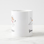 Jack Russell Terrier Cartoon Dog mit benutzerdefin Jumbo-Tasse (Vorderseite)