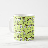Jack Russell Terrier Cartoon Mug Kaffeetasse (Vorderseite Links)