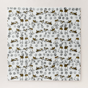 Jack Russell Terrier Cartoon Schwierig Puzzle