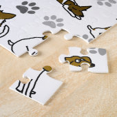 Jack Russell Terrier Cartoon Schwierigkeit Puzzle (Seite)