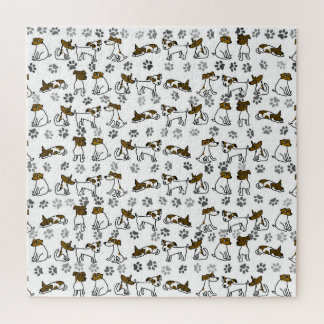 Jack Russell Terrier Cartoon Schwierigkeit Puzzle