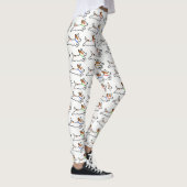 Jack-Russell-Terrier-Cartoon verfolgt Muster Leggings (Rechts)