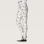 Jack-Russell-Terrier-Cartoon verfolgt Muster Leggings<br><div class="desc">Spaß-Leggings für Jack-Russell-Liebhaber</div>