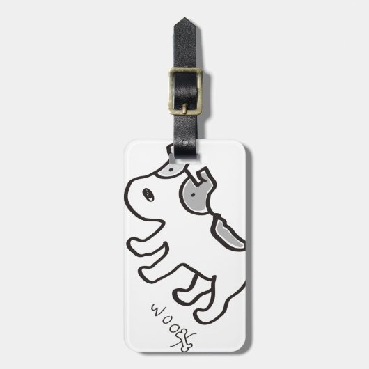 Jack-Russell-Terrier Chiro Gepäckanhänger (Vorderseite vertikal)