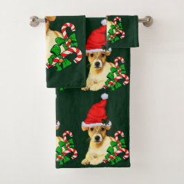 Jack Russell Terrier Christmas Badhandtuch Set