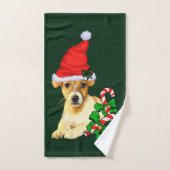 Jack Russell Terrier Christmas Badhandtuch Set (Handtuch)