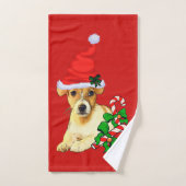 Jack Russell Terrier Christmas Badhandtuch Set (Handtuch)