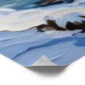 Jack Russell Terrier Christmas Boat Holiday Poster (Ecke)