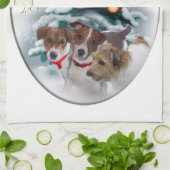 Jack Russell Terrier Christmas Handtuch (Gefaltet)