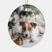 Jack Russell Terrier Christmas Keramik Ornament (Links)