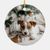 Jack Russell Terrier Christmas Keramik Ornament (Hinten)