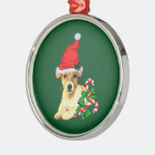 Jack Russell Terrier Christmas Ornament Aus Metall (Links)