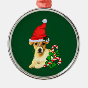 Jack Russell Terrier Christmas Ornament Aus Metall