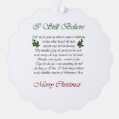 Jack Russell Terrier Christmas Ornament Karte (Rückseite)