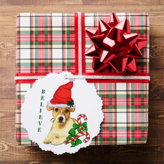 Jack Russell Terrier Christmas Ornament Karte (Insitu (Geschenk))