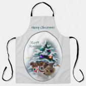 Jack Russell Terrier Christmas Schürze (Vorderseite)