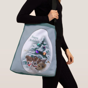 Jack Russell Terrier Christmas Tragetaschen Mit Langen Trägern