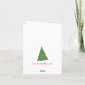 Jack Russell Terrier Christmas Tree mit Niedlichen Karte (Rückseite)