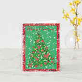 Jack Russell Terrier Christmas Tree mit Niedlichen Karte (Gelbe Blume)