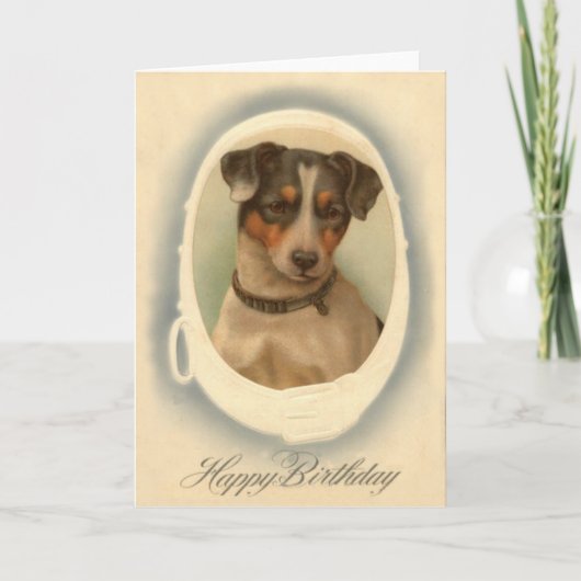 Jack Russell Terrier Collar Birthday Karte (Vorderseite)