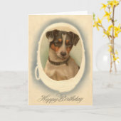 Jack Russell Terrier Collar Birthday Karte (Gelbe Blume)