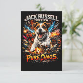 Jack Russell Terrier Dankeskarte (Stehend Vorderseite)