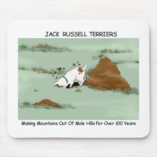 Jack-Russell-Terrier, der Mousepad gräbt (Vorne)