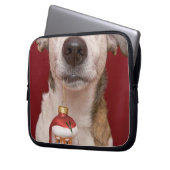 Jack-Russell-Terrier, der Weihnachtsverzierung Laptopschutzhülle (Vorderseite Links)