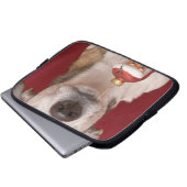 Jack-Russell-Terrier, der Weihnachtsverzierung Laptopschutzhülle (Vorne Knopf)