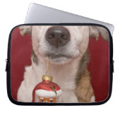 Jack-Russell-Terrier, der Weihnachtsverzierung Laptopschutzhülle (Vorderseite)