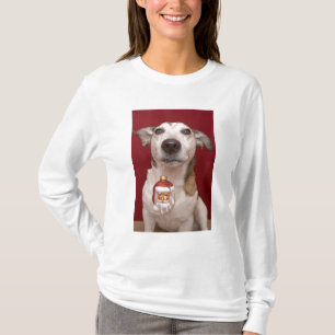 Jack-Russell-Terrier, der Weihnachtsverzierung T-Shirt