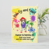 Jack Russell Terrier Dog Art Einladung (Stehend Vorderseite)