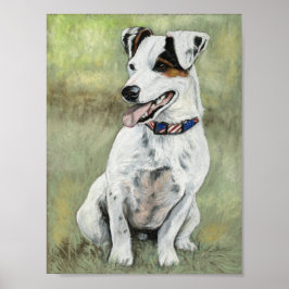 Jack Russell Terrier Dog Art Print Poster