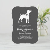 Jack Russell Terrier Dog Baby Shower Einladung (Stehend Vorderseite)