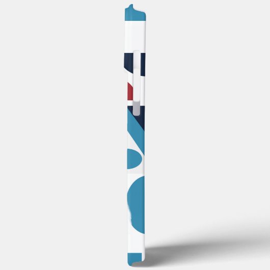 Jack Russell Terrier Dog Blau und rot geometrisch Case-Mate iPhone Hülle (Rückseite / Links)