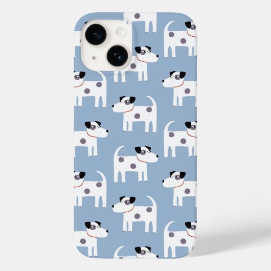 Jack Russell Terrier Dog Blue Case-Mate iPhone Hülle (Rückseite)