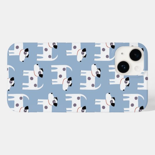 Jack Russell Terrier Dog Blue Case-Mate iPhone Hülle (Rückseite (Horizontal))