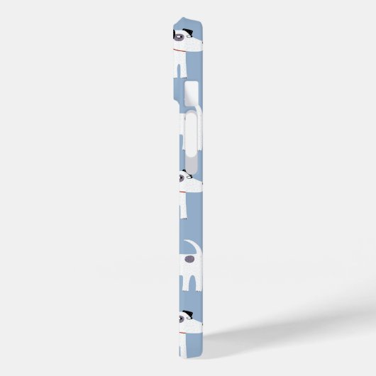 Jack Russell Terrier Dog Blue Case-Mate iPhone Hülle (Rückseite / Links)