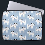 Jack Russell Terrier Dog Blue Laptopschutzhülle<br><div class="desc">Ein niedliches,  aber lebhaftes Jack Russell Terrier Hundsmuster auf blauem Hintergrund. Diese schönen kleinen Welpen sind auch als Parson Russell Terriers bekannt.</div>