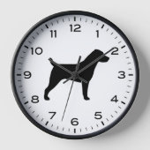 Jack Russell Terrier Dog Breed Silhouette Uhr (Vorderseite)