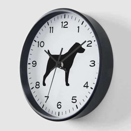 Jack Russell Terrier Dog Breed Silhouette Uhr (Winkel)