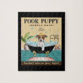 Jack Russell Terrier Dog Bubble Bath Puzzle (Vertikal)