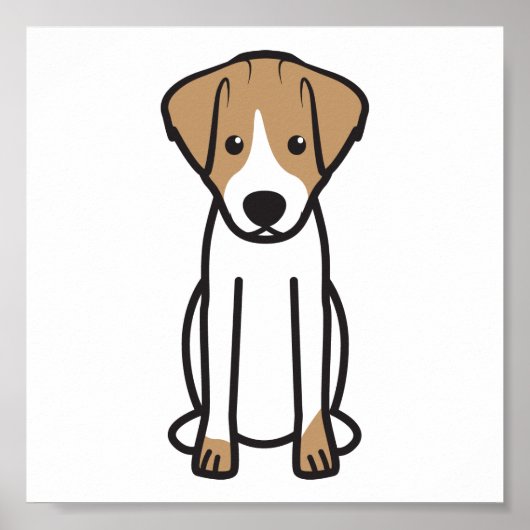 Jack Russell Terrier Dog Cartoon Poster (Vorne)