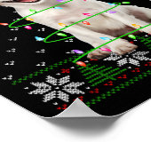 Jack Russell Terrier Dog Christmas Tree Lights Pup Poster (Ecke)