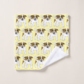 Jack Russell Terrier Dog Design Badhandtuch Set (Waschlappen)