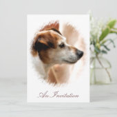 JACK RUSSELL TERRIER DOG EINLADUNG (Stehend Vorderseite)