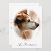 JACK RUSSELL TERRIER DOG EINLADUNG (Vorne/Hinten)